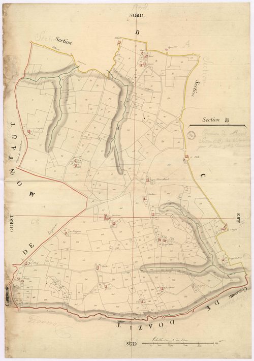 Banos - Plan géométrique de la section B, dite d'Arrémon, par Joseph Fage