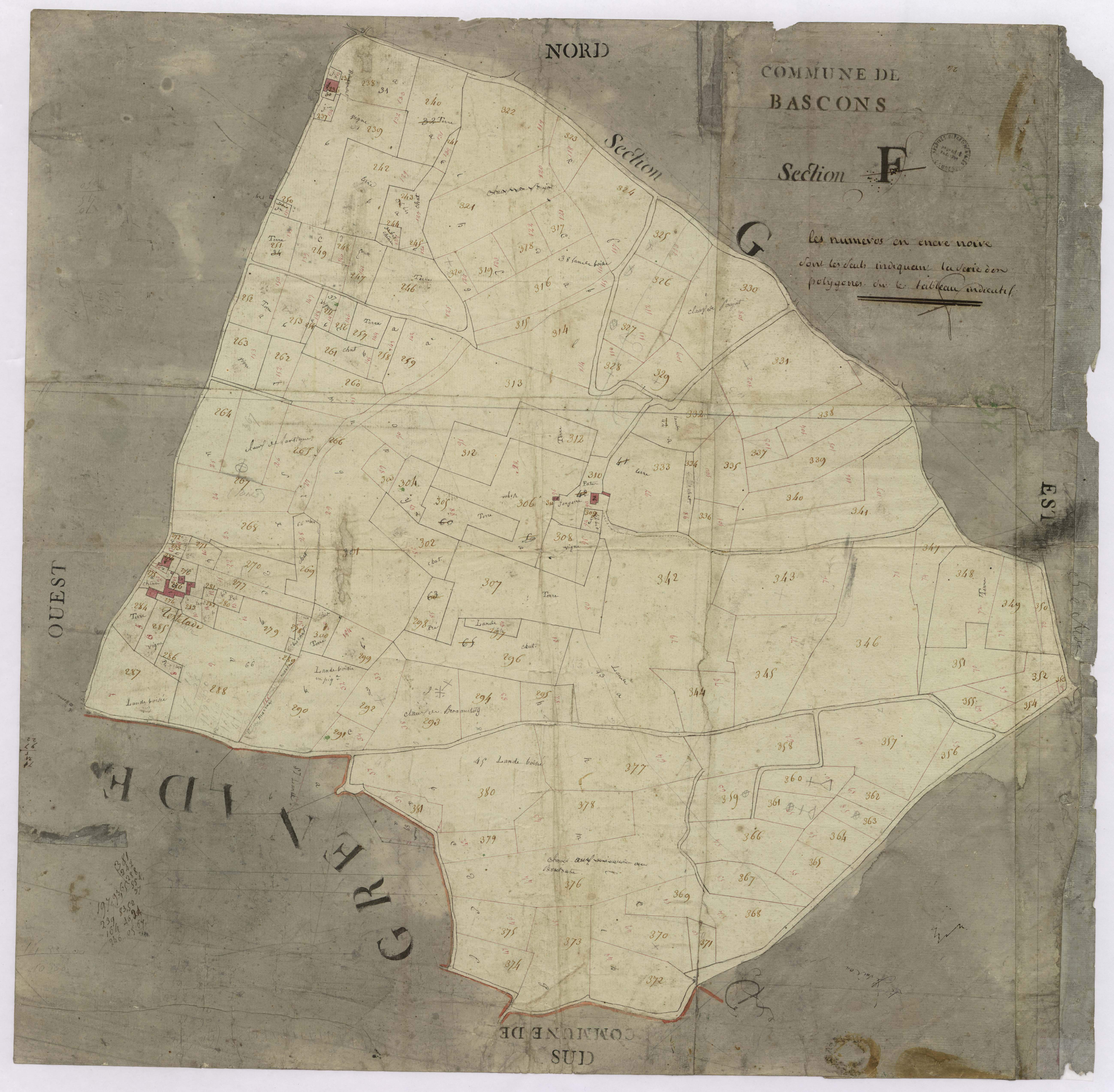 Bascons - Section F, 2e feuille