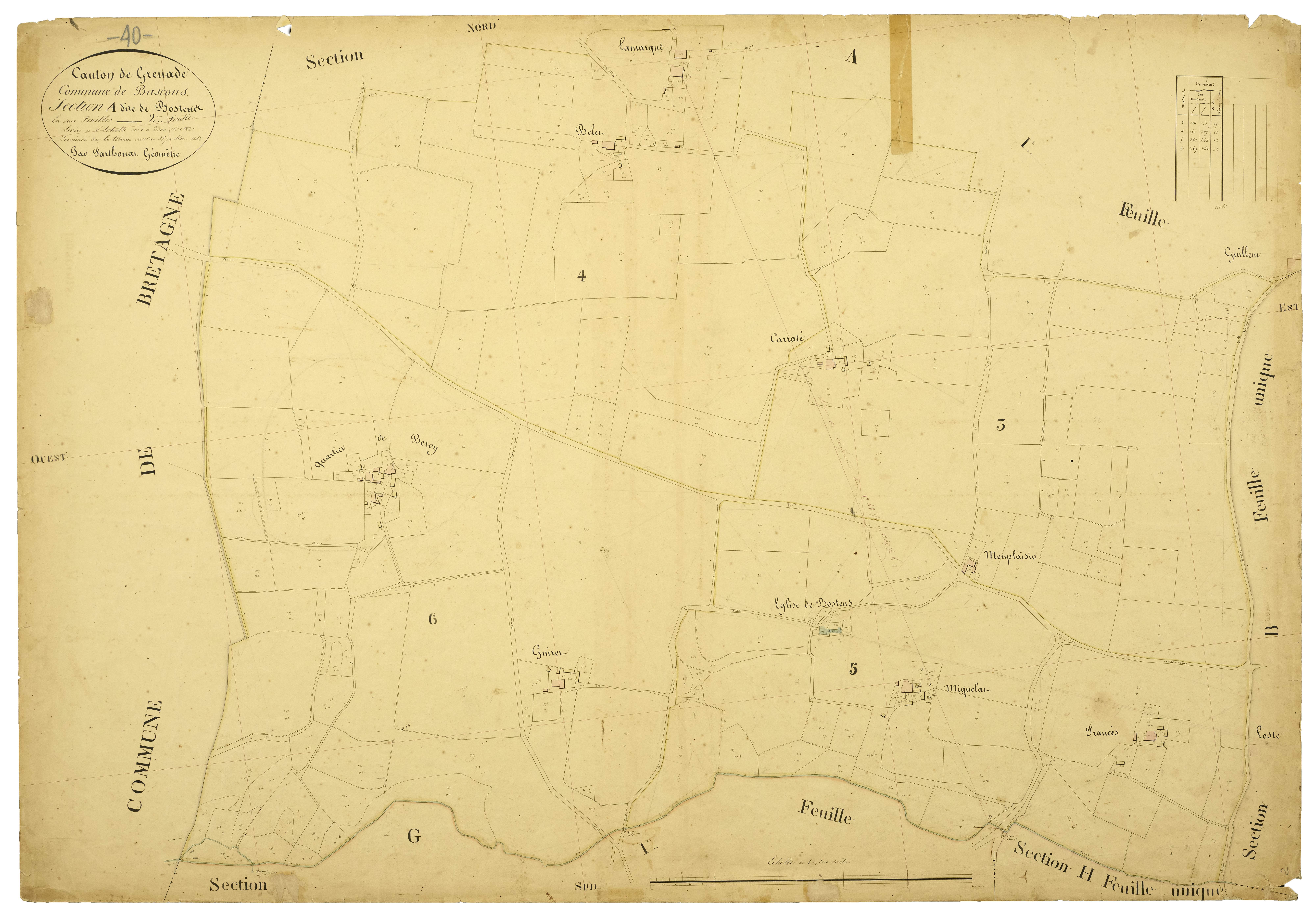 Bascons - Section A, feuille 2