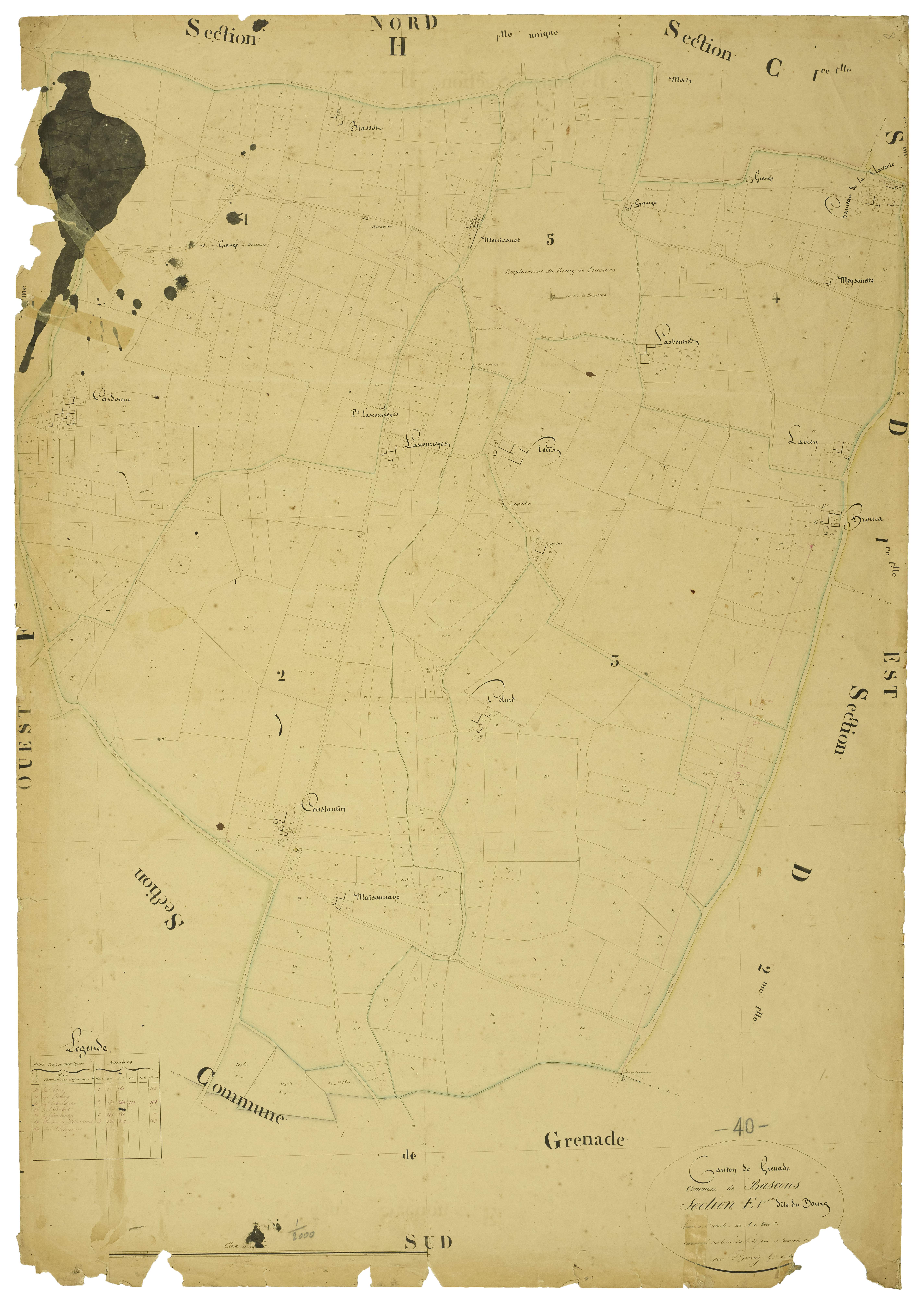 Bascons - Section E, feuille 1
