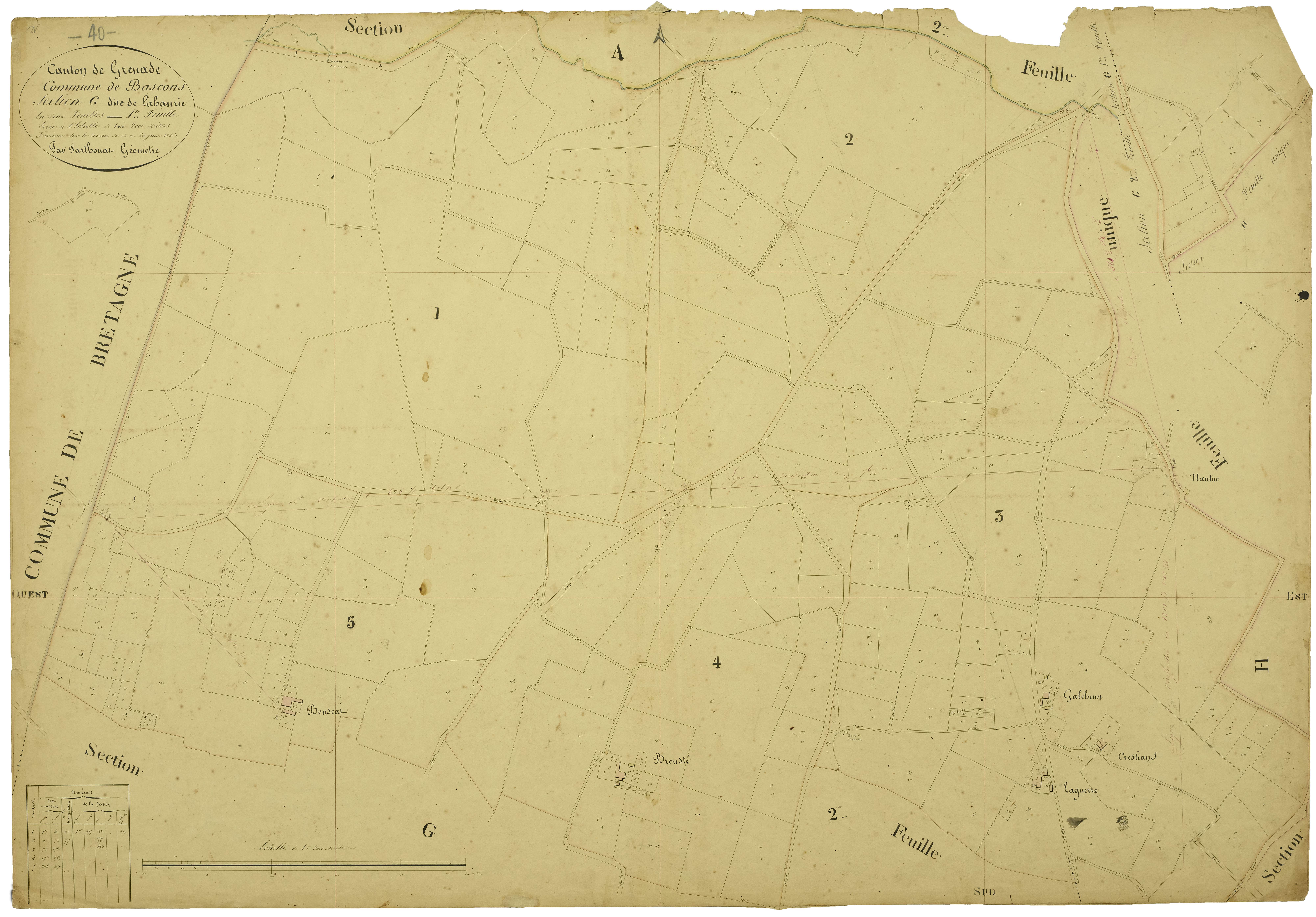 Bascons - Section G, feuille 1