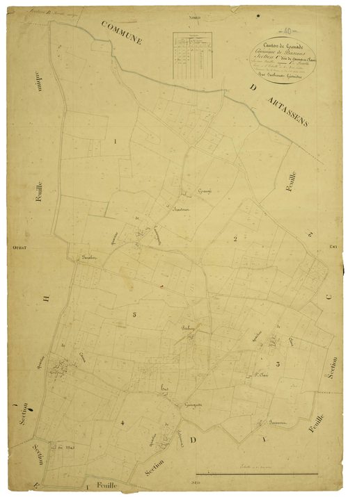 Bascons - Section C, feuille 1