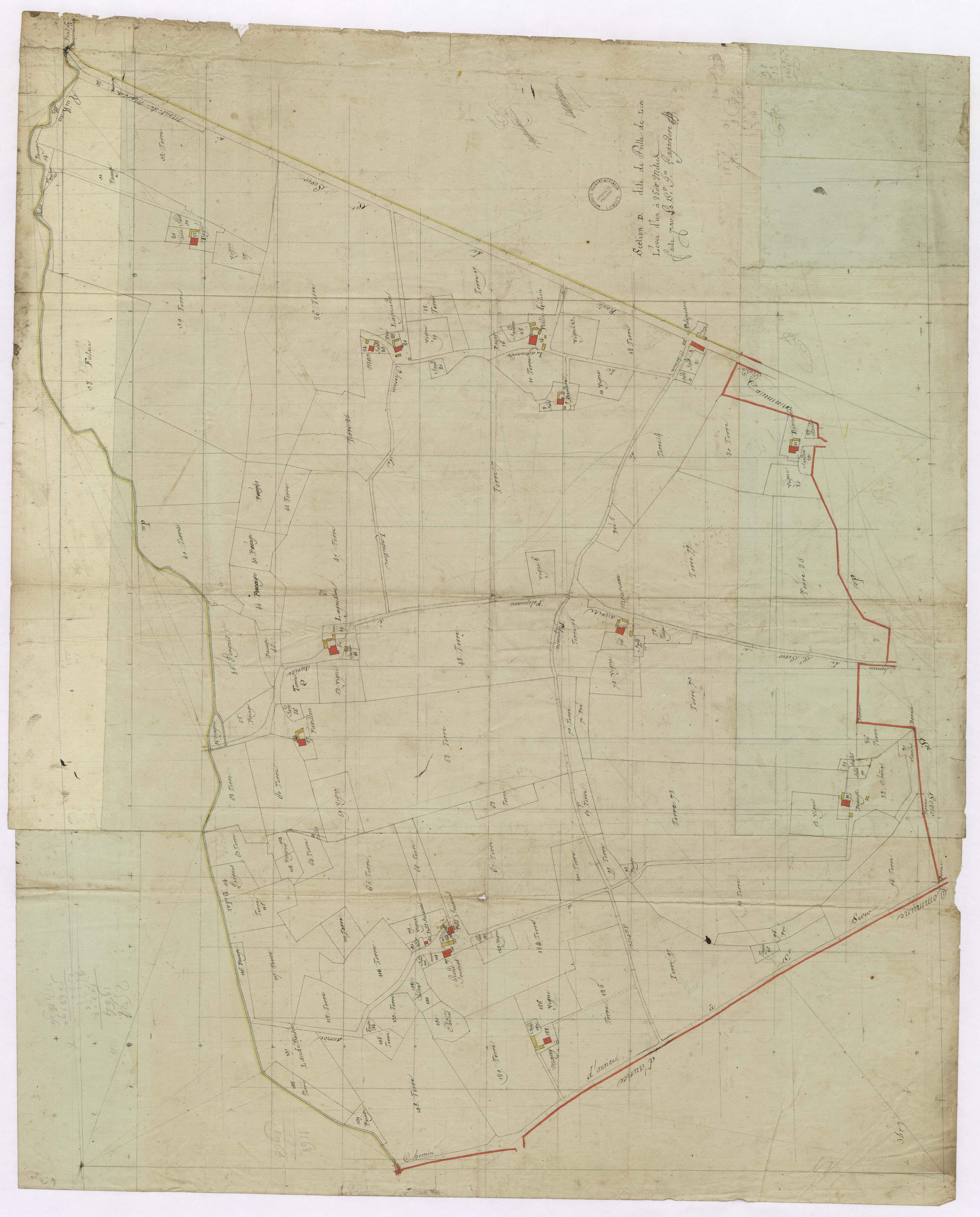 Bas-Mauco - Section D, dite de Peille de Lin, par Lagardère géomètre