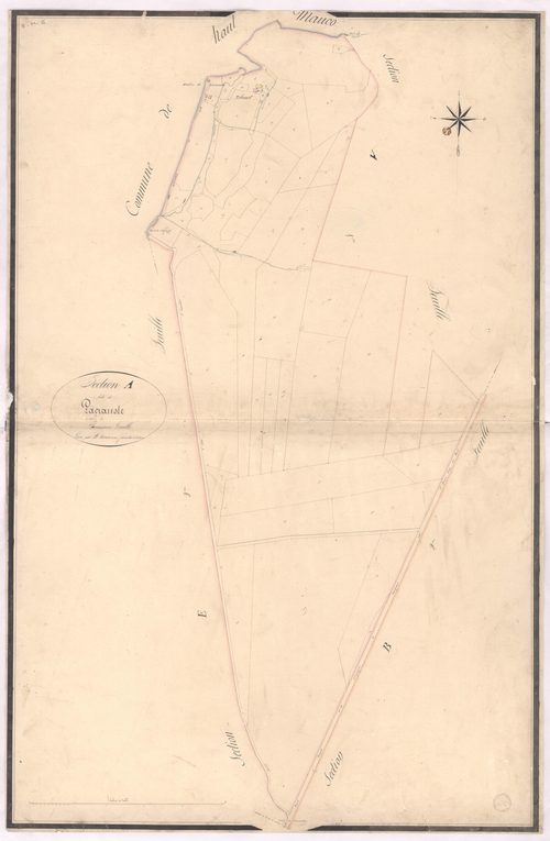 Bas-Mauco - Section A, dite de Lacrauste, 2e feuille, par Brun aîné géomètre