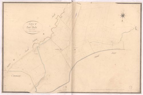 Bas-Mauco - Section C, dite de Castet Charlat, 2e feuille, par Brun aîné géomètre