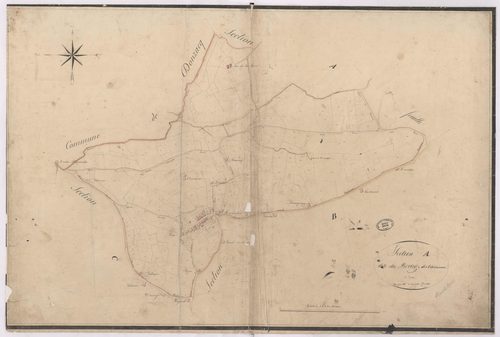 Bastennes - Section A, dite du Bourg et des bituminières, 1re feuille, par Vergoignan géomètre