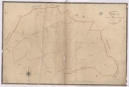 Bastennes - Section A, dite du Bourg et des bituminières, 2e feuille, par Vergoignan géomètre
