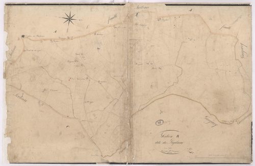 Bastennes - Section B, dite de la Plaine, par Vergoignan géomètre