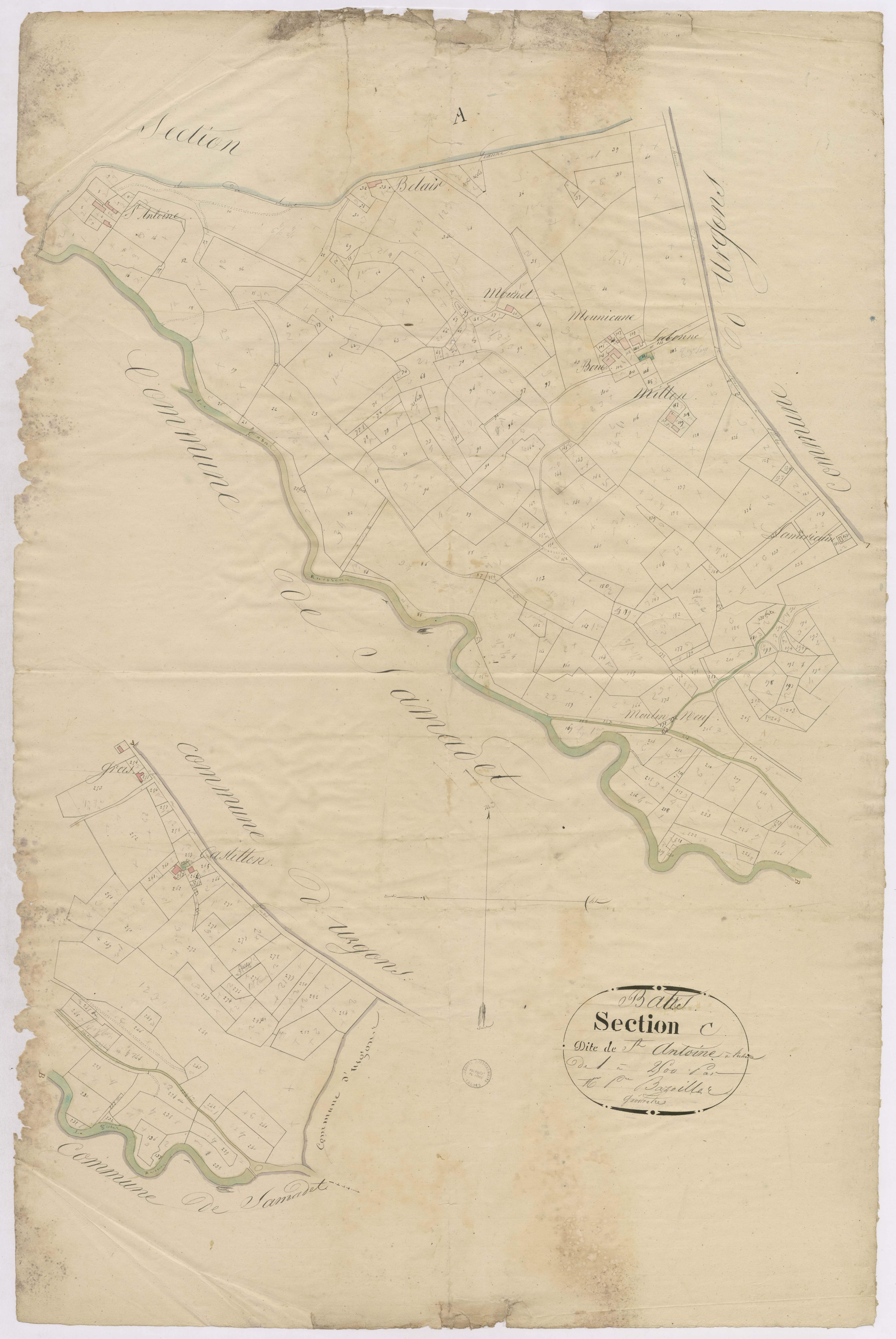 Bats - Section C, dite de Saint-Antoine, par P. Bazeilles géomètre