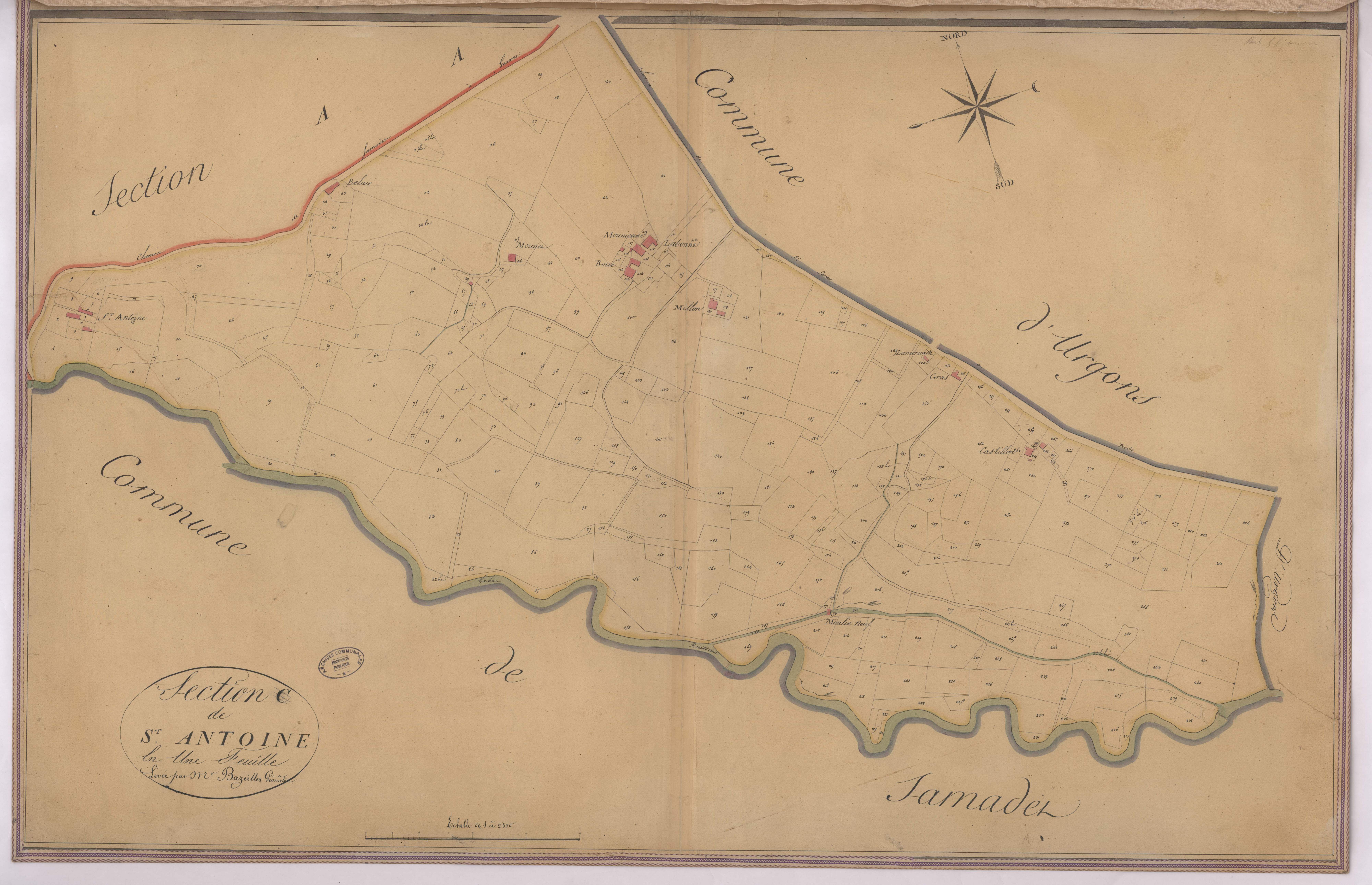 Bats - Section C, de Saint-Antoine, par Bazeilles géomètre