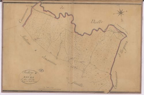 Bats - Section B, de Bourg, 1re feuille, par Bazeilles géomètre
