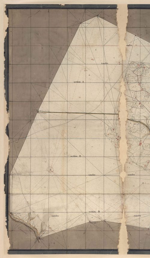 Baudignan - Plan géométrique de la commune de Baudignan, par Lobgeois géomètre