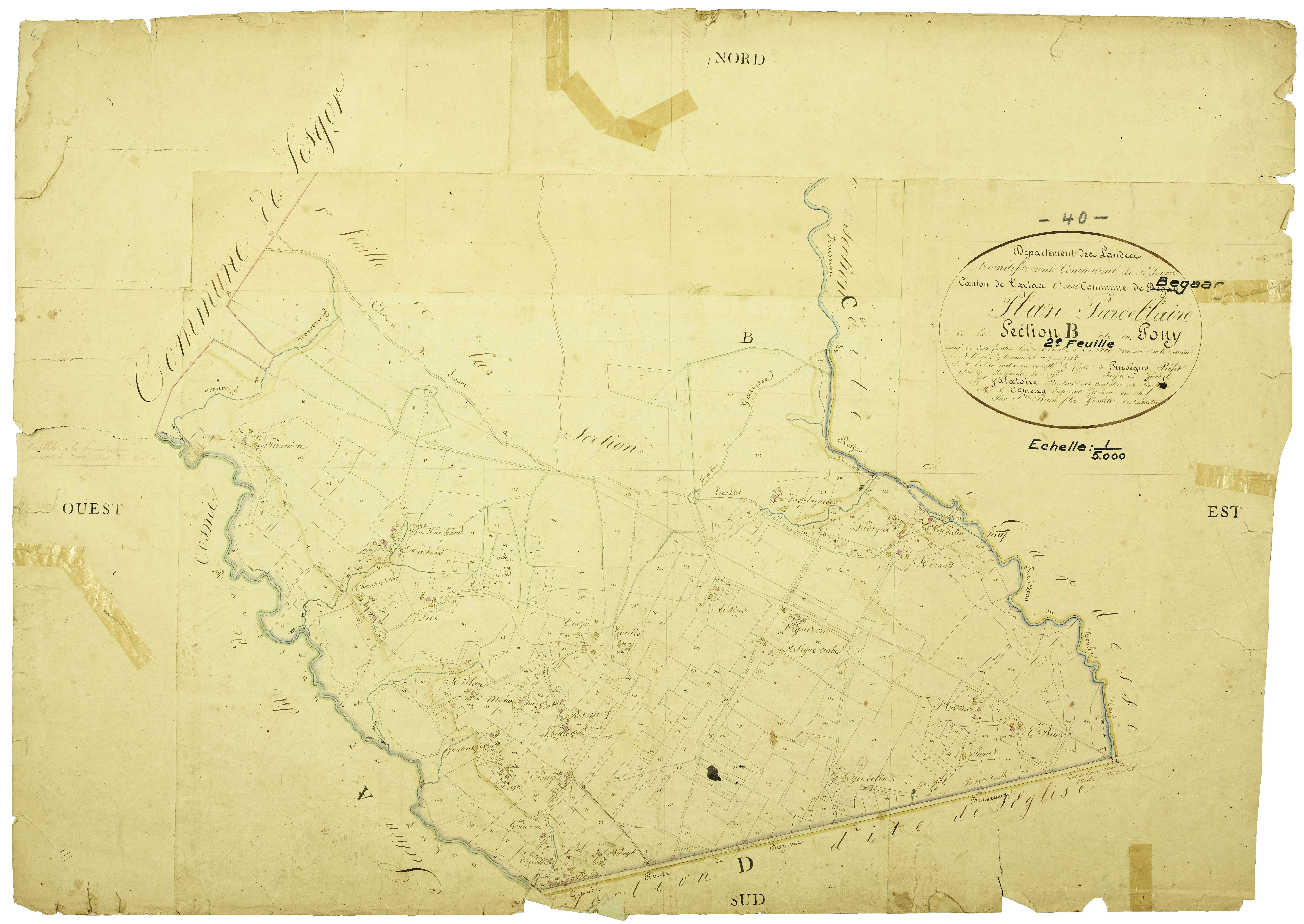 Bégaar - Section B, feuille 2