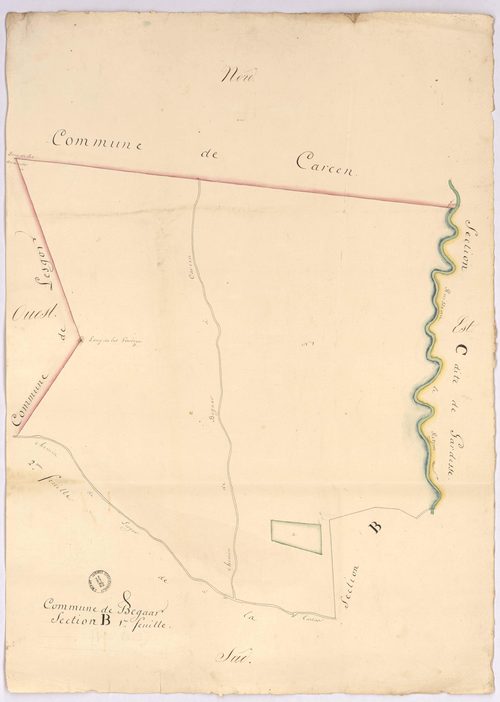 Bégaar - Section B, [dite du Pouy], 1re feuille