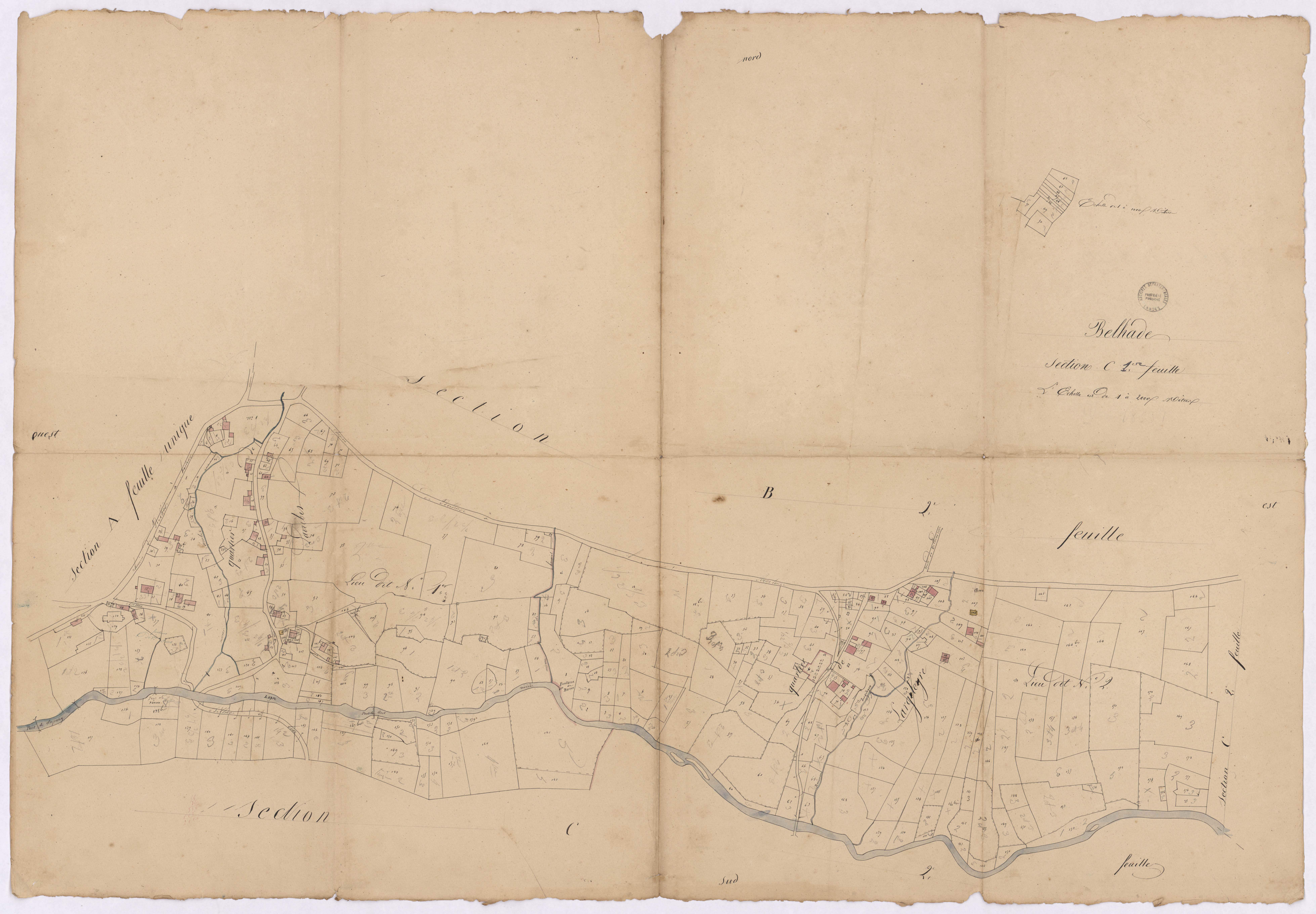Belhade - Section C, 1re feuille