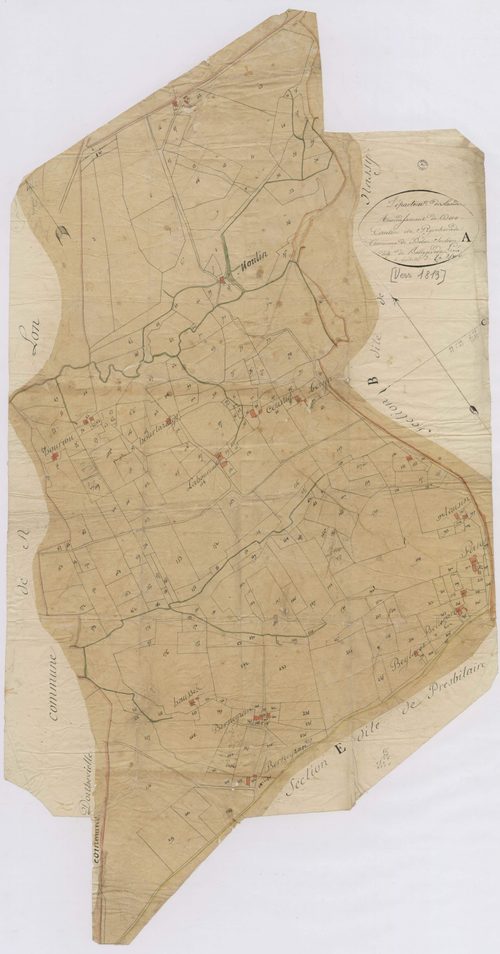 Bélus - Plan de la section de Bellegarde