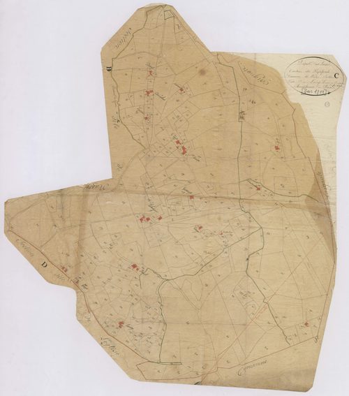 Bélus - Plan de la section de Lucq