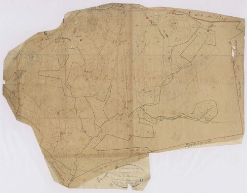 Bélus - Plan de la section de l'Eglise