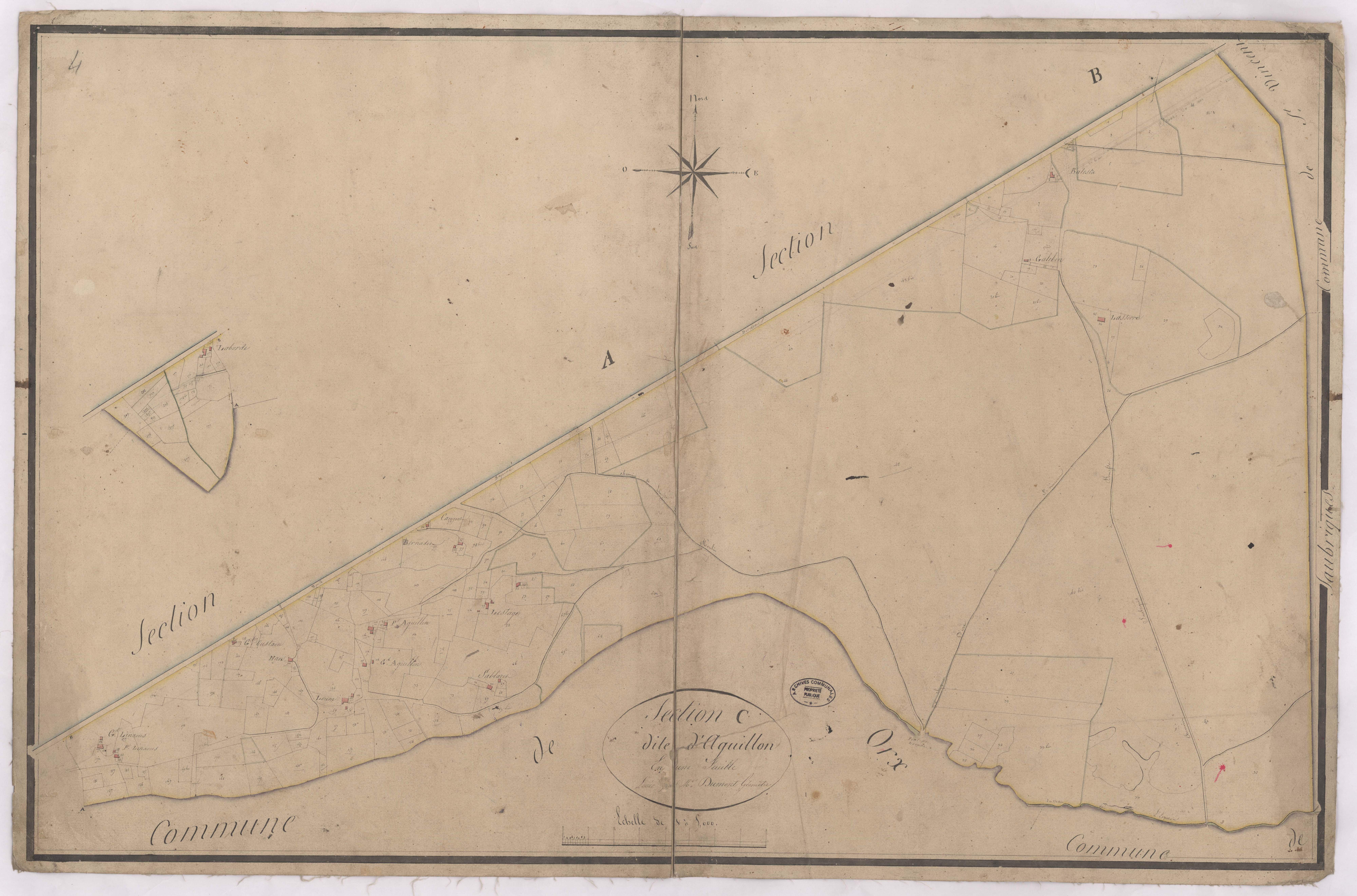 Bénesse-Maremne - Section C, dite d'Aguillon, par Louis Dumont géomètre