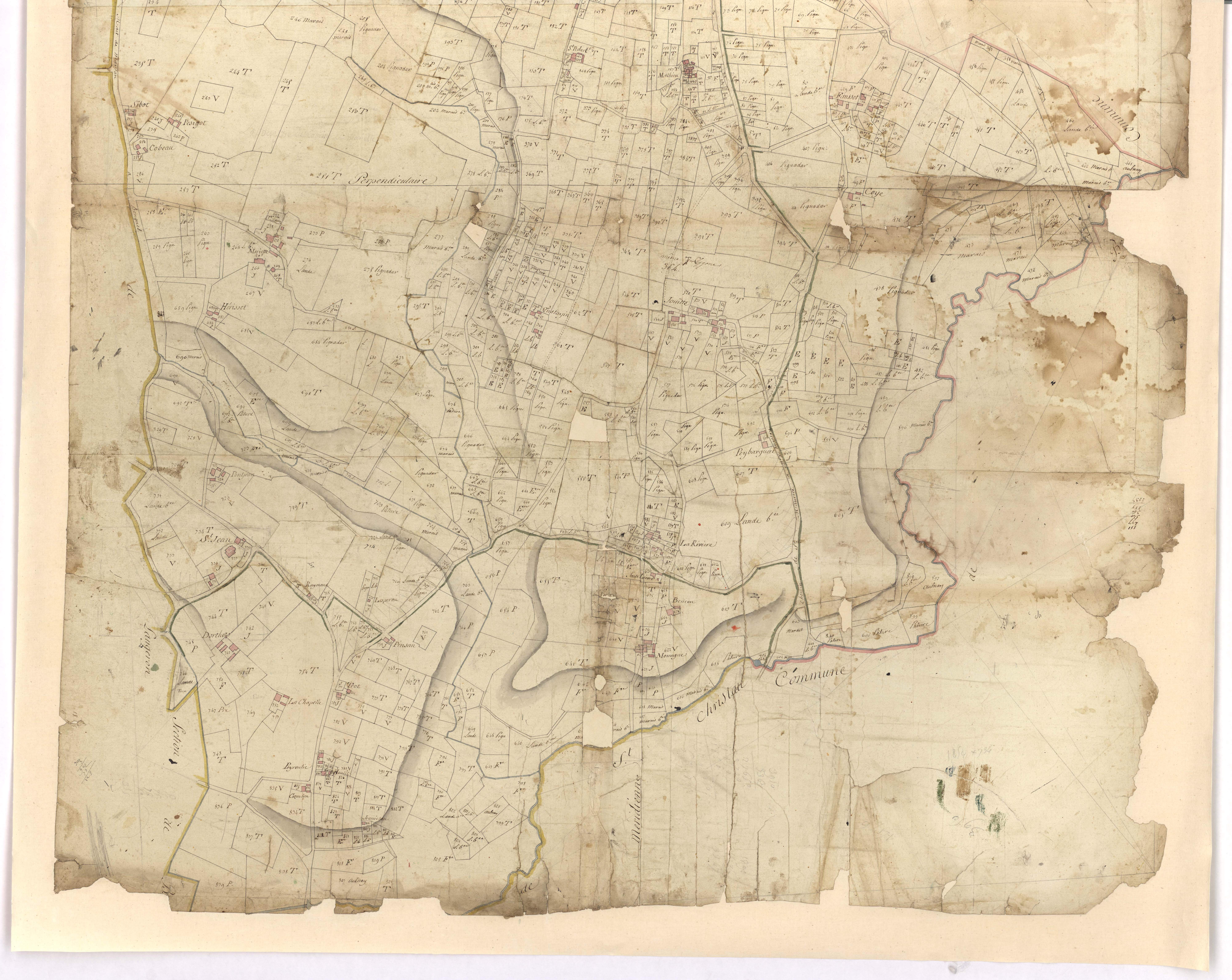 Benquet - Section H, dite de Saint-Jean, par Lobgeois et Brun, géomètres