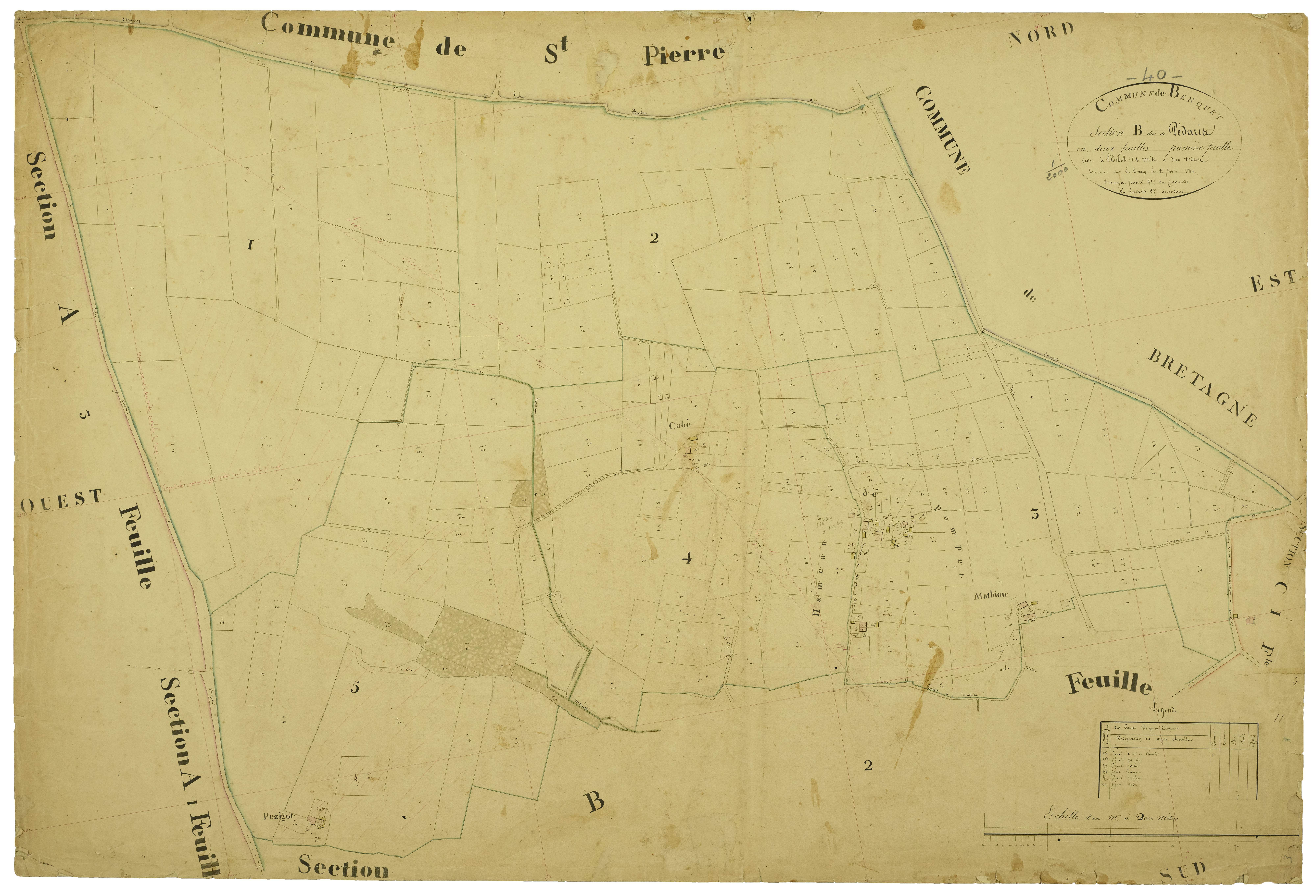 Benquet - Section B, feuille 1