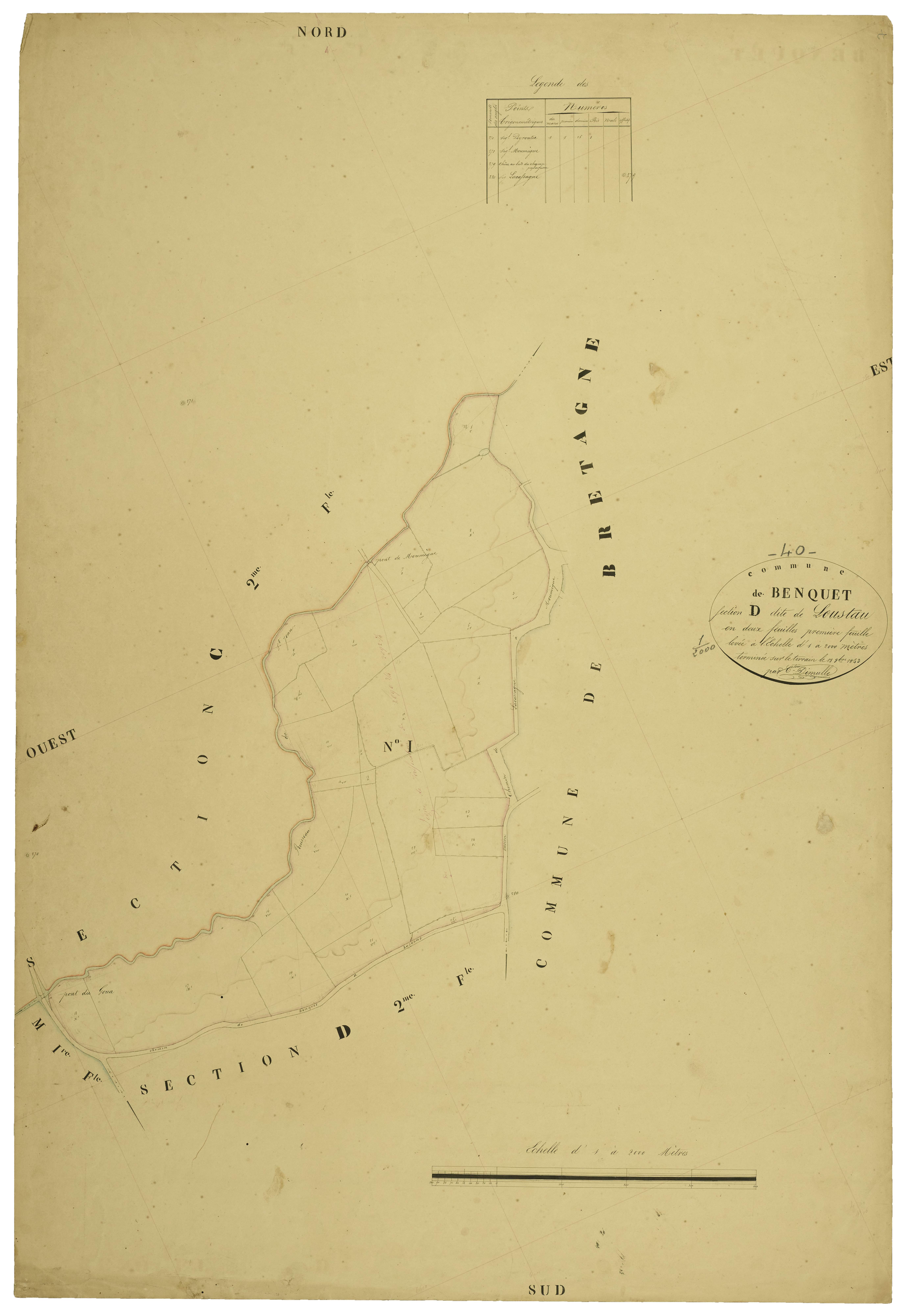 Benquet - Section D, feuille 1