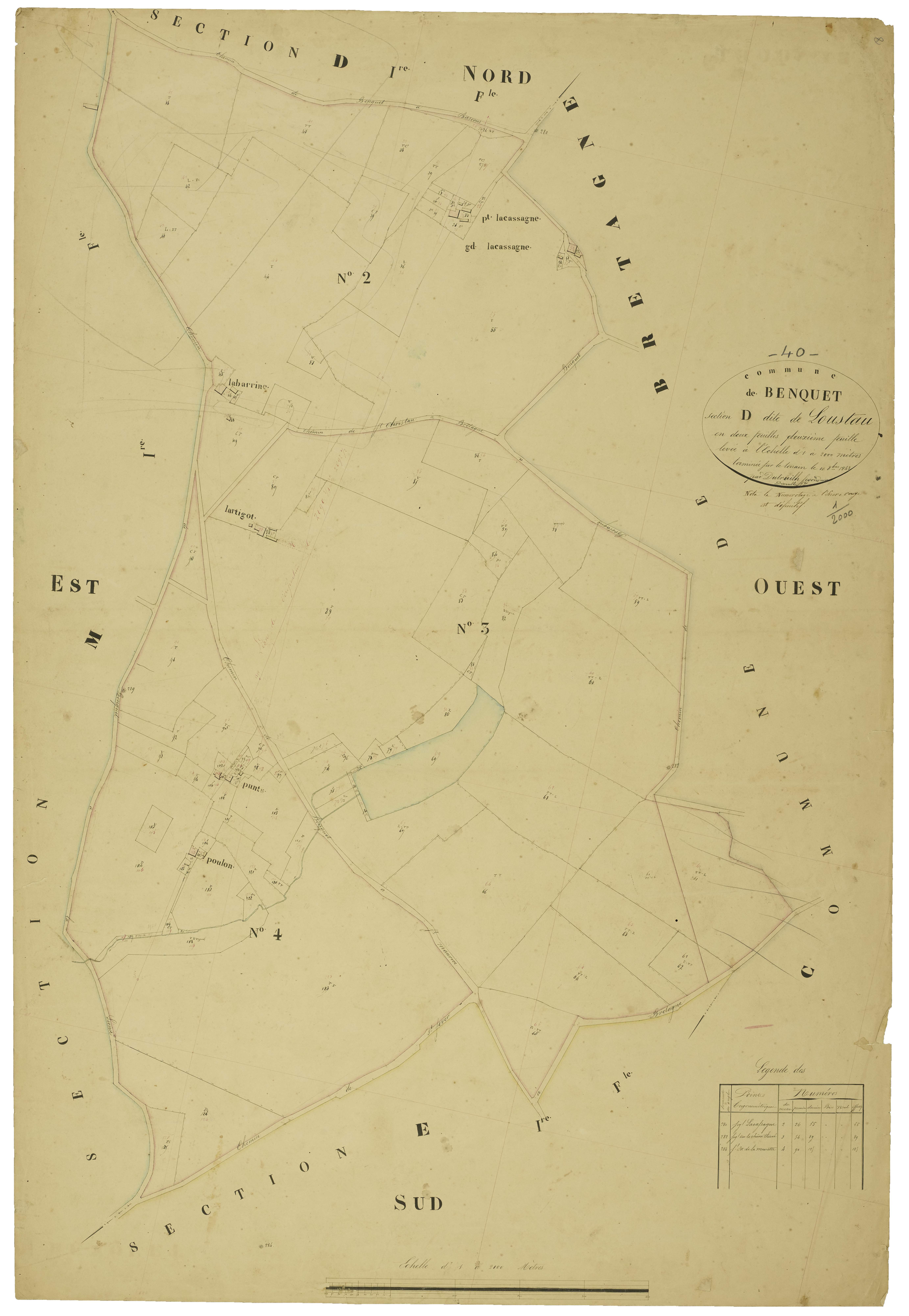 Benquet - Section D, feuille 2