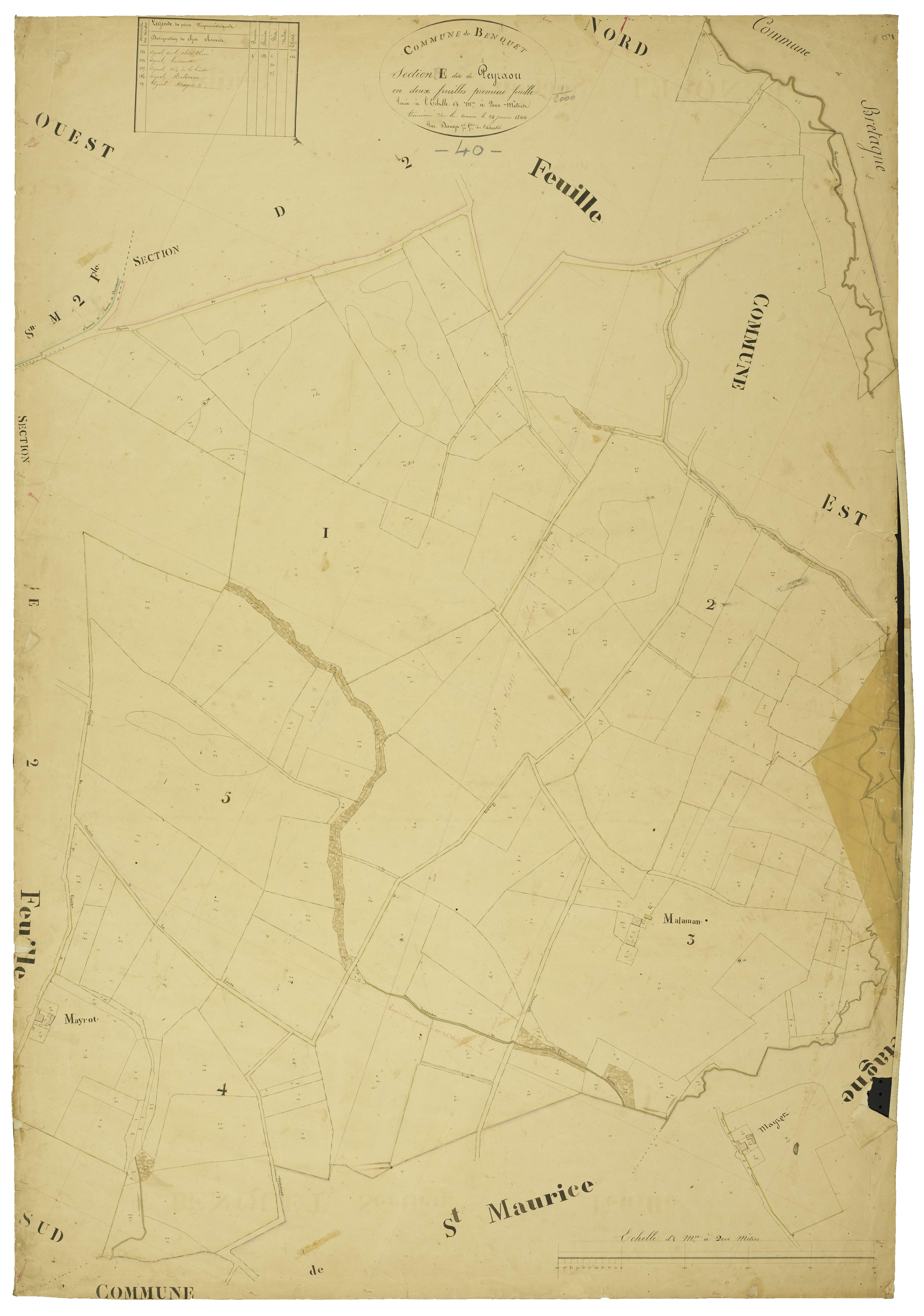 Benquet - Section E, feuille 1