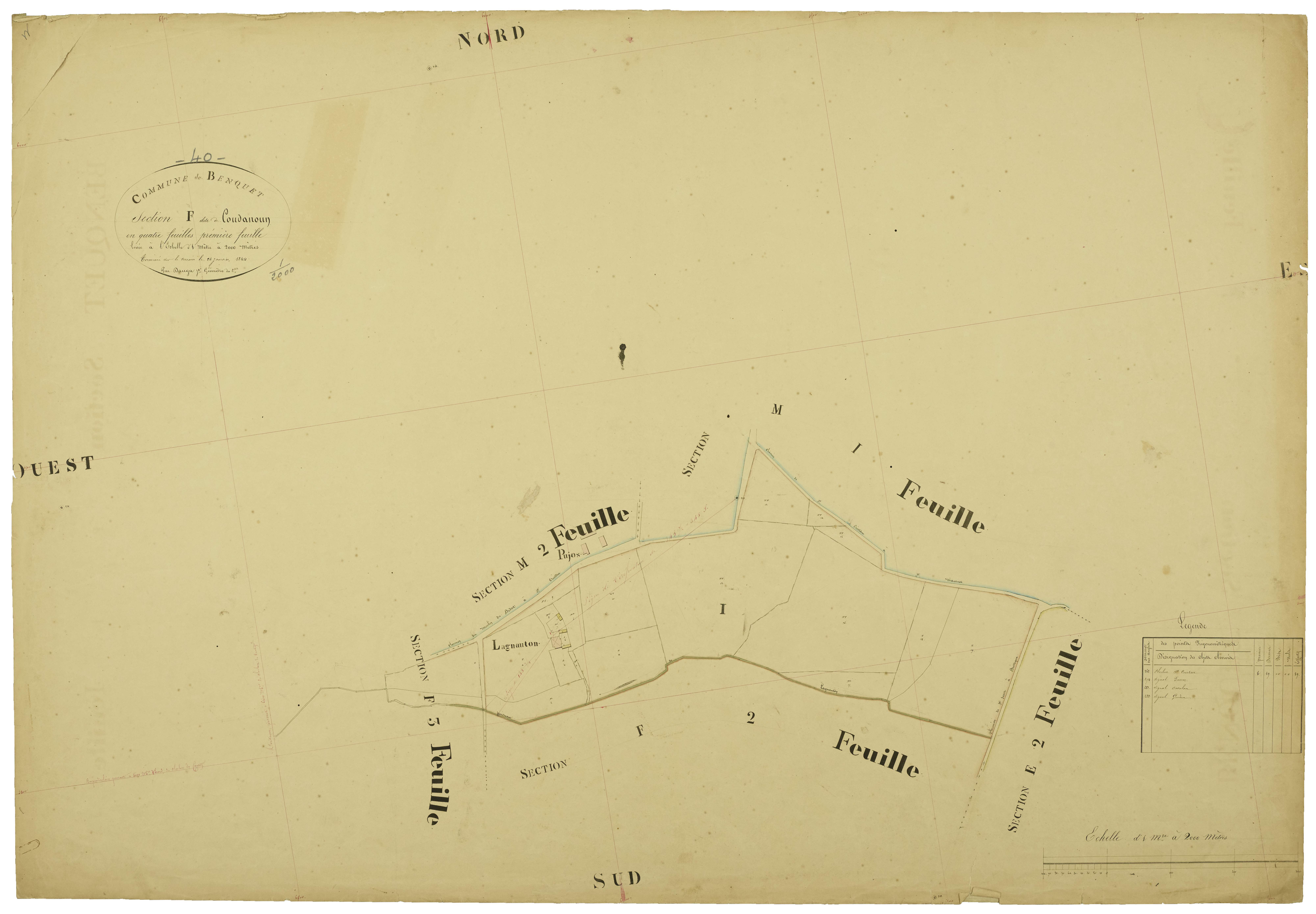 Benquet - Section F, feuille 1
