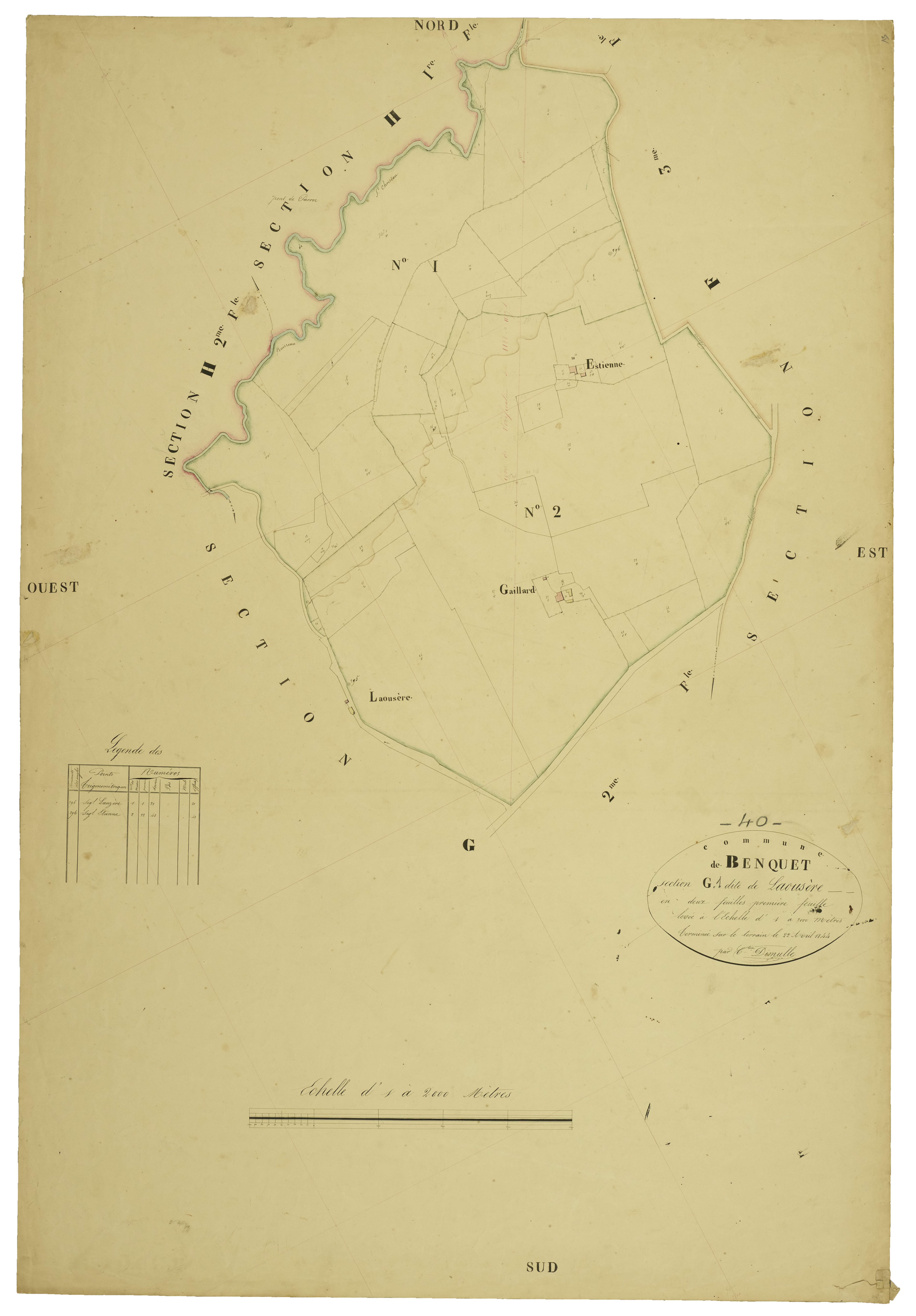 Benquet - Section G, feuille 1