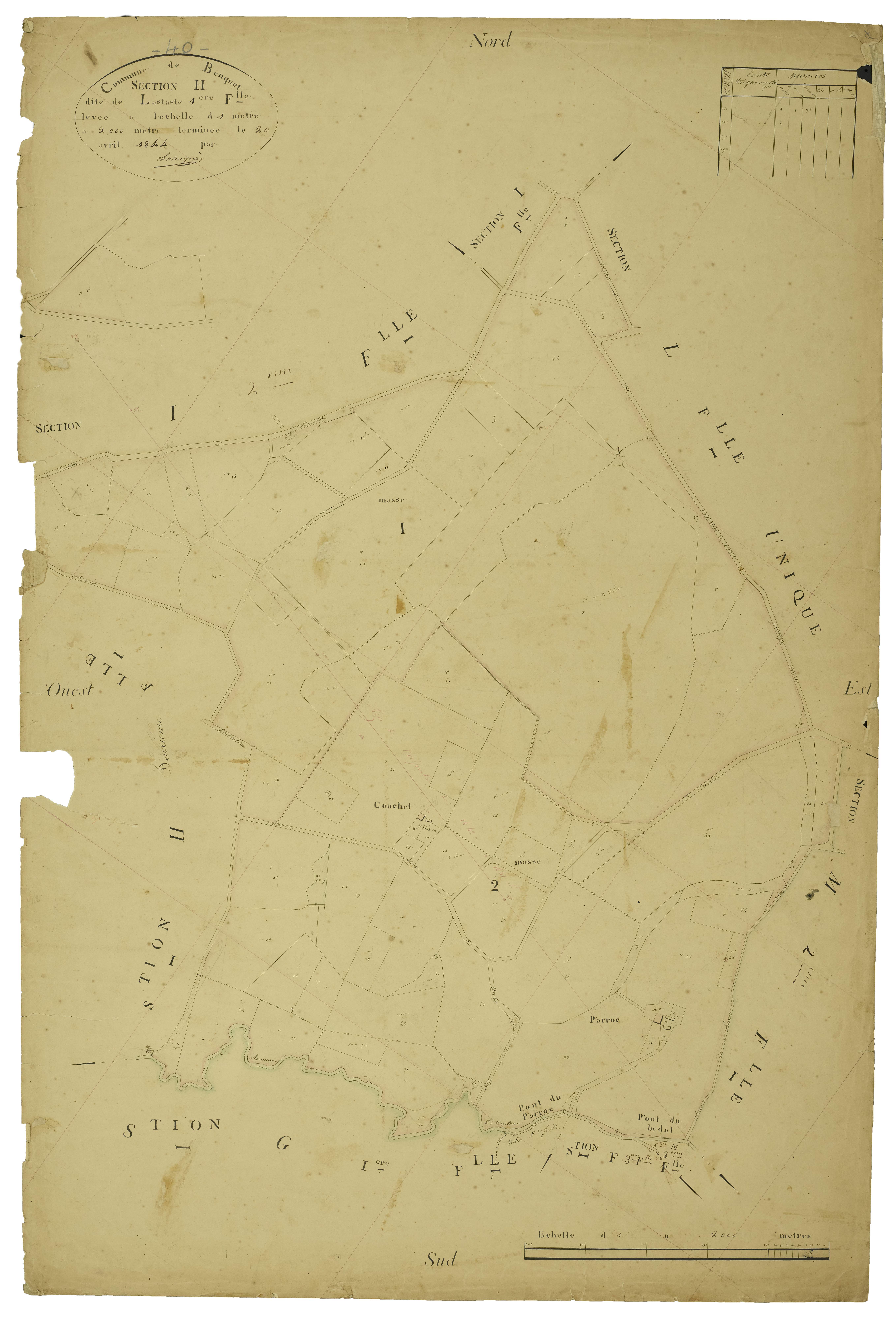 Benquet - Section H, feuille 1