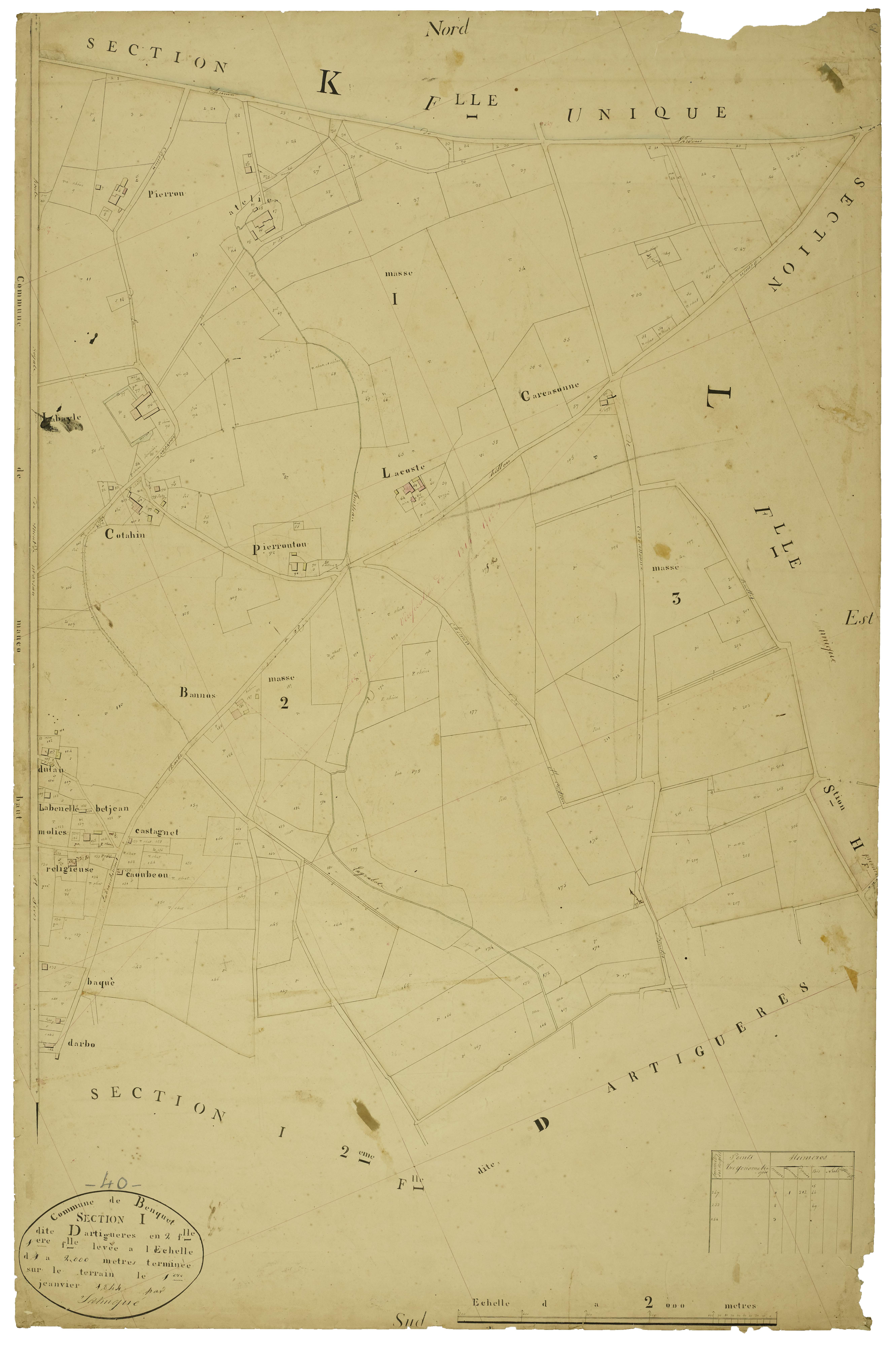 Benquet - Section I, feuille 1