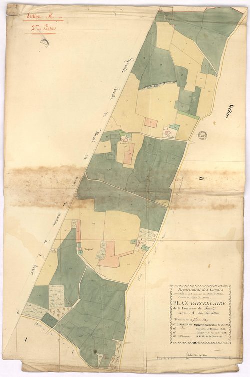 Benquet - Section A, dite de Sitton, 2e partie, par Lobgeois et Brun, géomètres