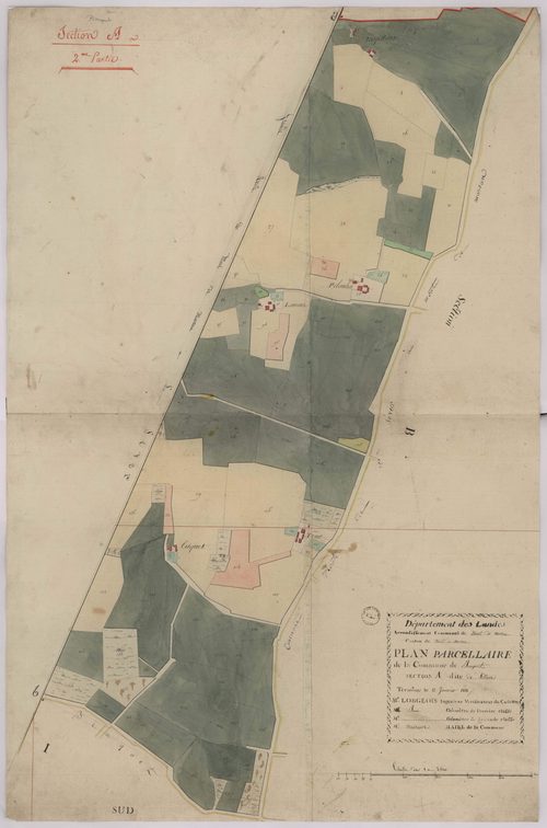 Benquet - Section A, dite de Sitton, 2e partie, par Lobgeois et Brun, géomètres