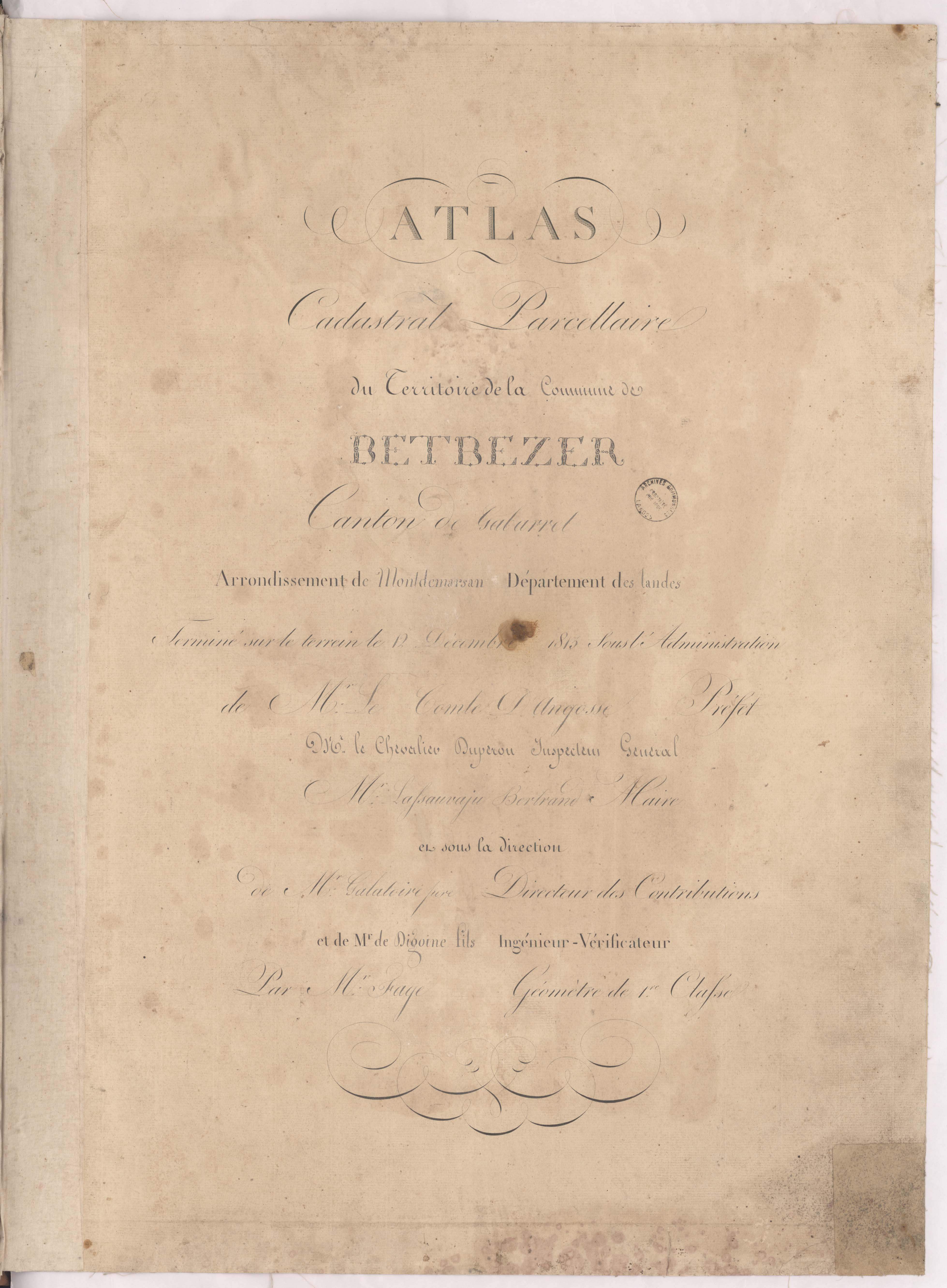 Betbezer-d'Armagnac - Page de titre