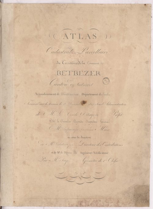 Betbezer-d'Armagnac - Page de titre