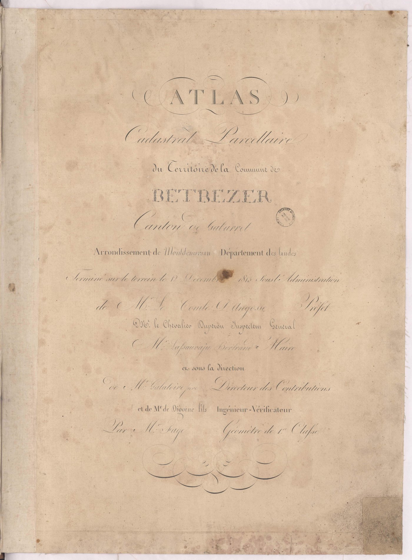 Betbezer-d'Armagnac - Page de titre