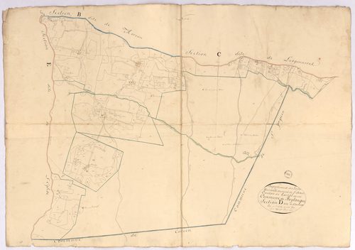 Beylongue - Section D, dite de Cournaou, par Dauga fils géomètre