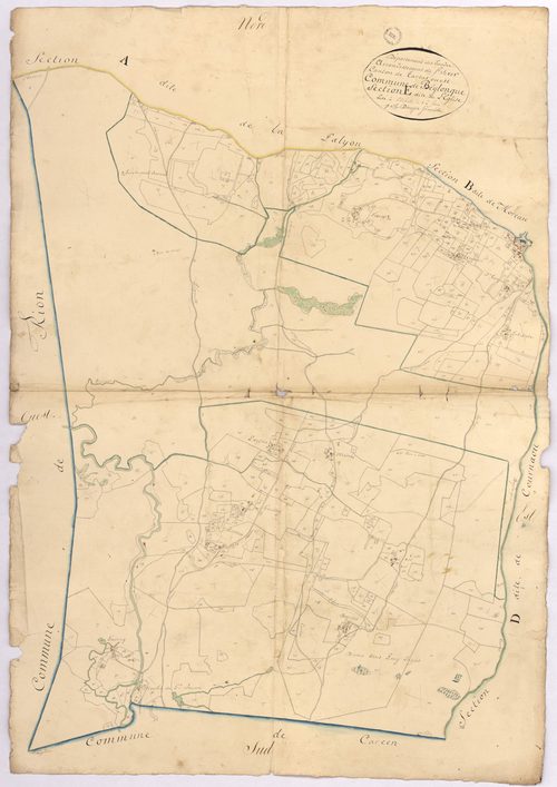 Beylongue - Section E, dite de l'Eglise, par Dauga géomètre