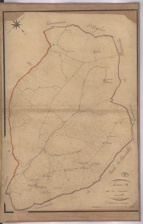 Beyries - Section B, dite de Lasserre, par Vergoignan géomètre