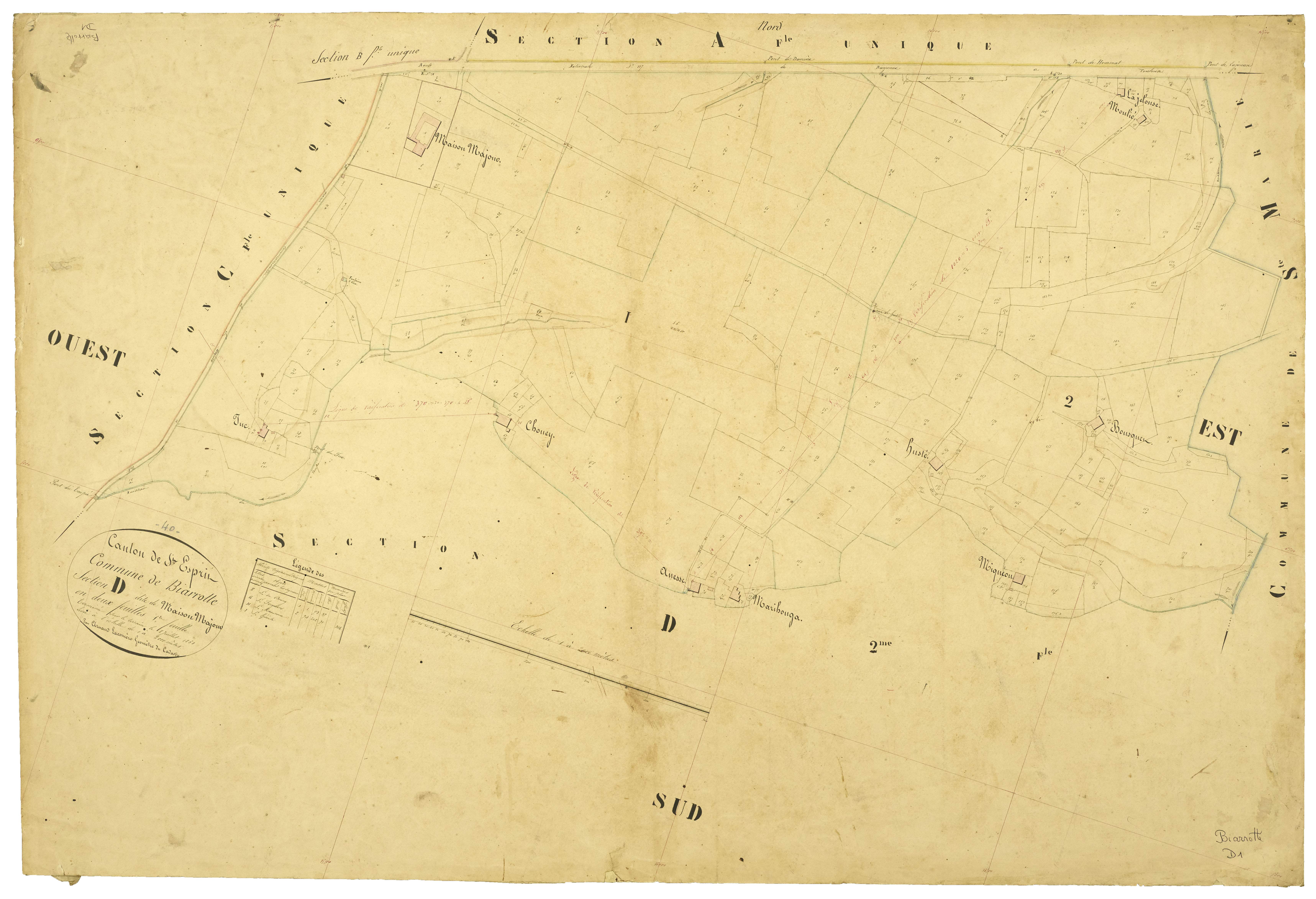 Biarrotte - Section D, feuille 1