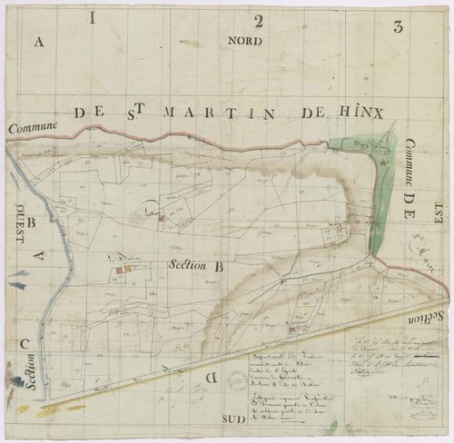 Biarrotte - Section B, dite du Patron, par Lobgeois, Prèneron et Nolibois, géomètres