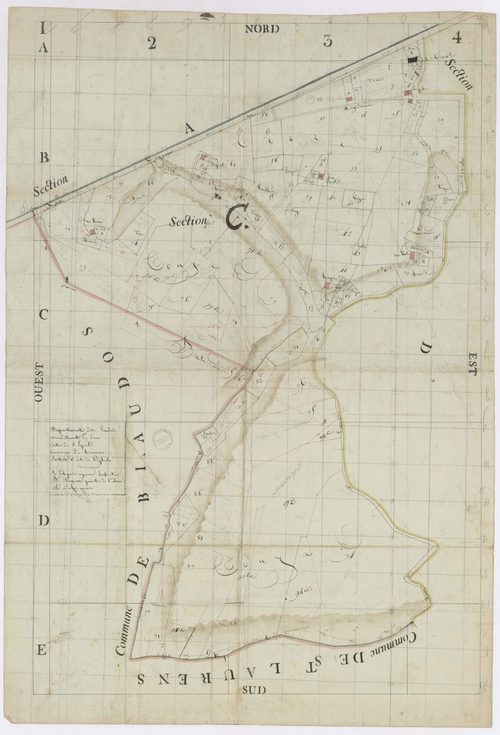 Biarrotte - Section C, dite de l'Eglise, par Lobgeois et Prèneron, géomètres