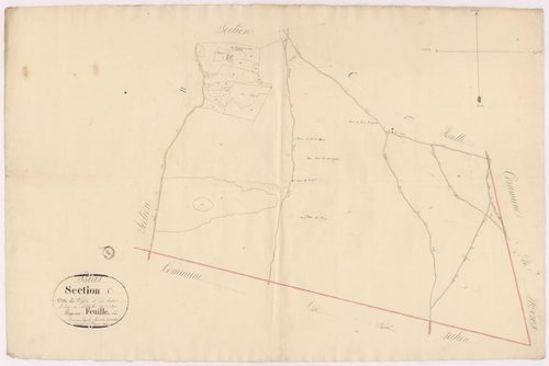 Bias - Section C, dite de l'Eglise et des Landes, 2e feuille, par Lagrolet géomètre
