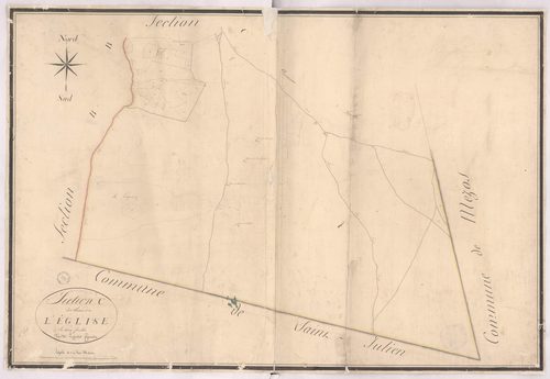 Bias - Section C, dite de l'Eglise et des Landes, 1re feuille, par Lagrolet géomètre