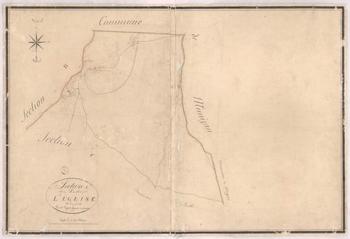 Bias - Section C, dite de l'Eglise et des Landes, 2e feuille, par Lagrolet géomètre