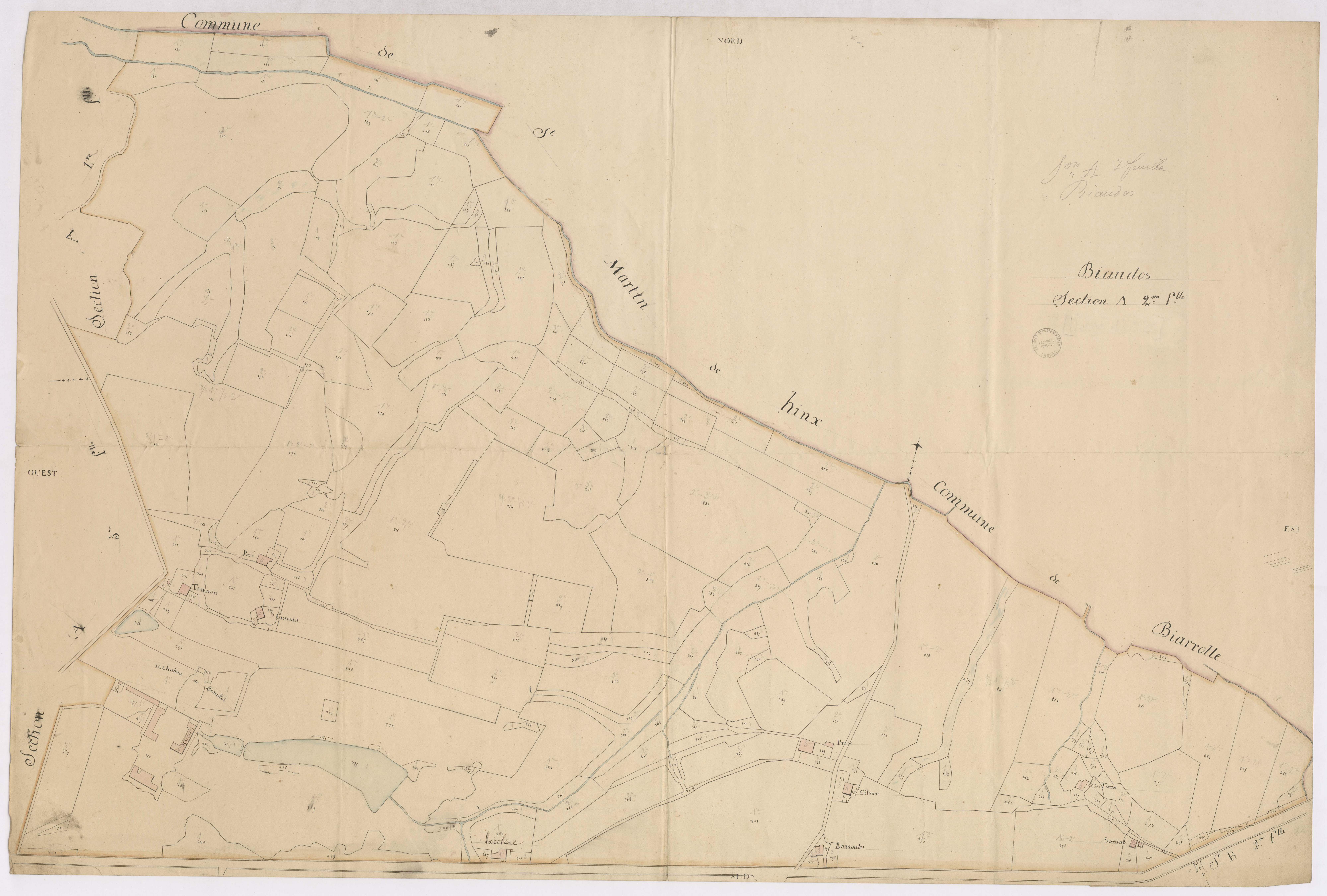 Biaudos - Section A, 2e feuille