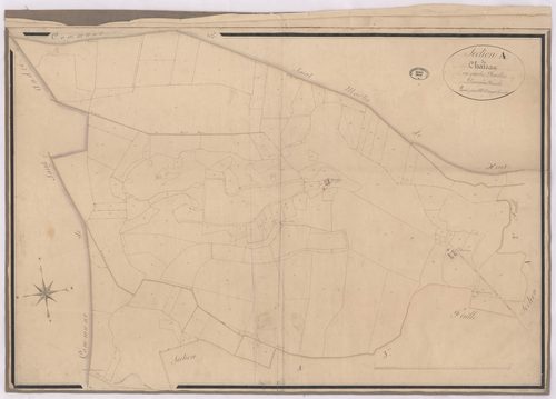 Biaudos - Section A du Château, 1re feuille, par Dauga géomètre