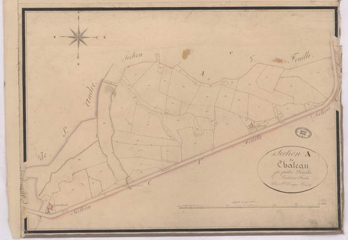 Biaudos - Section A du Château, 4e feuille, par Dauga géomètre