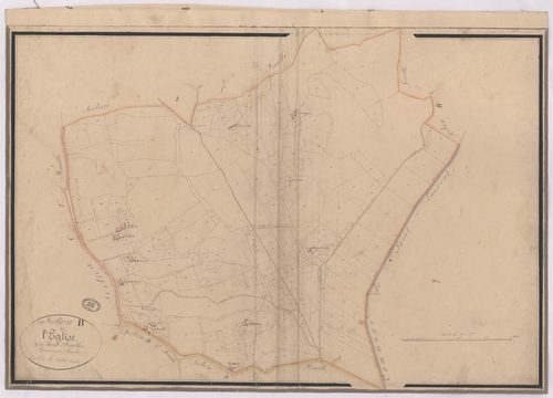 Biaudos - Section B de l'Eglise, 3e feuille, par Caliot géomètre